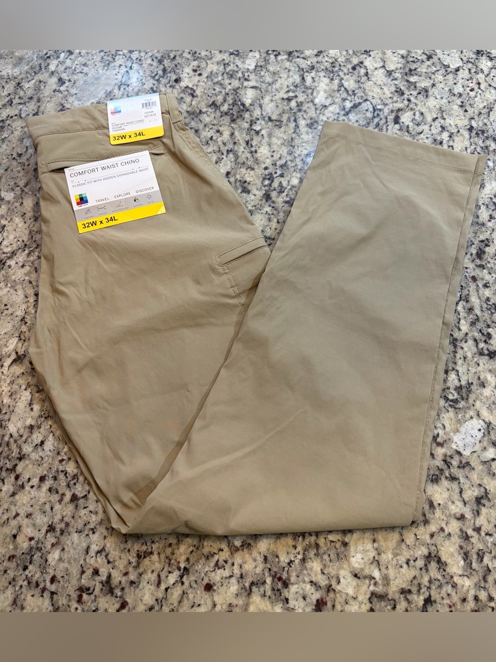 Comfort Waist Chinos in Khaki